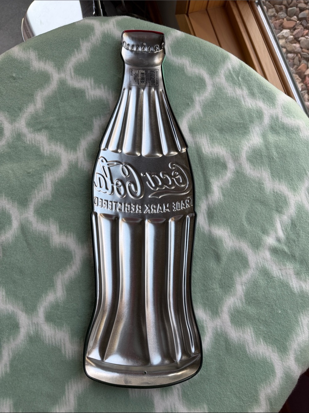 Vintage Ande Rooney Coca-Cola Die Cut 3D Bottle Wall Sign black Red Green Accent - Picture 2 of 6